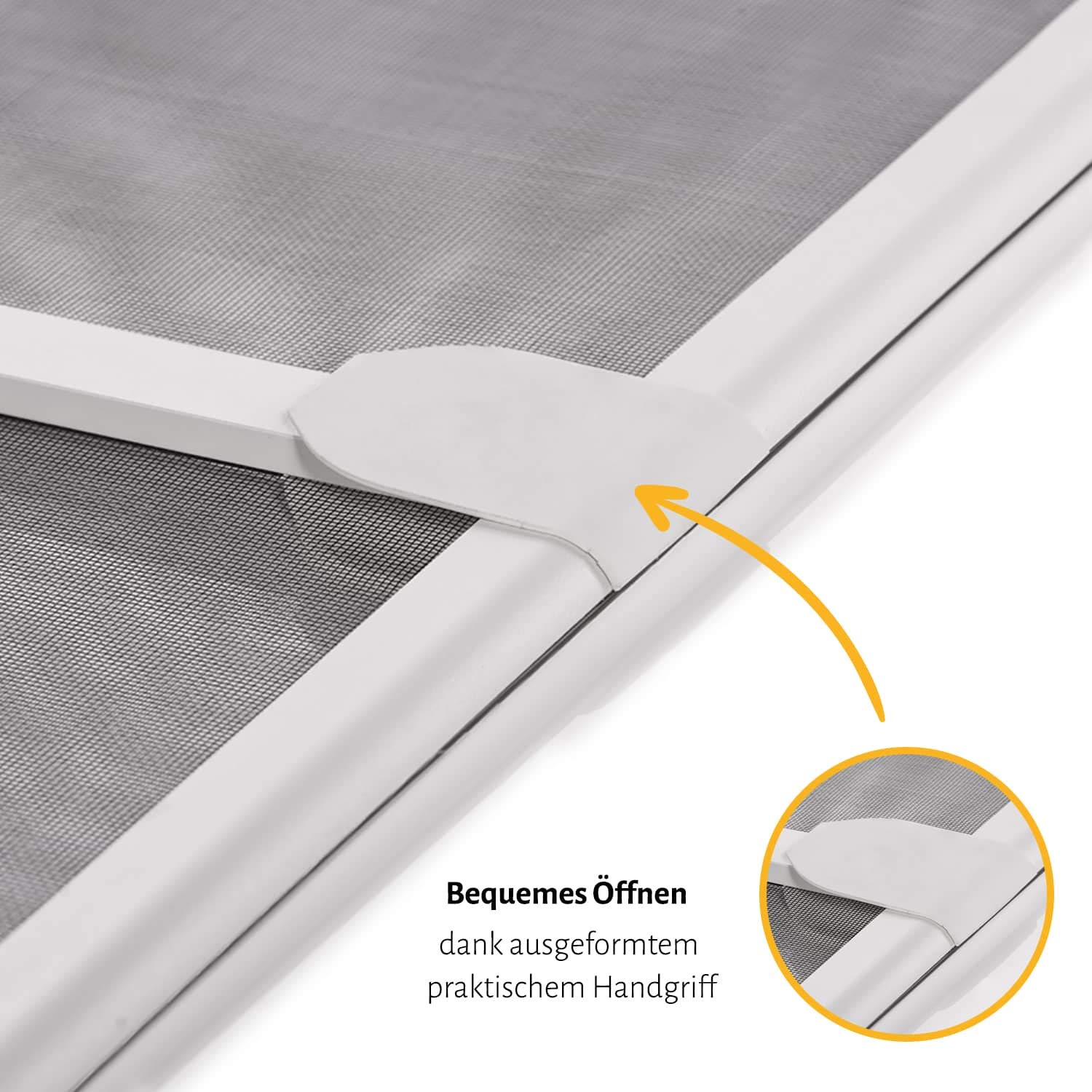 empasa Insektenschutz Fliegengitter Tür Alurahmen START | mit Scharnierkleber, Größe:100 x 210 cm, Farbe:weiß