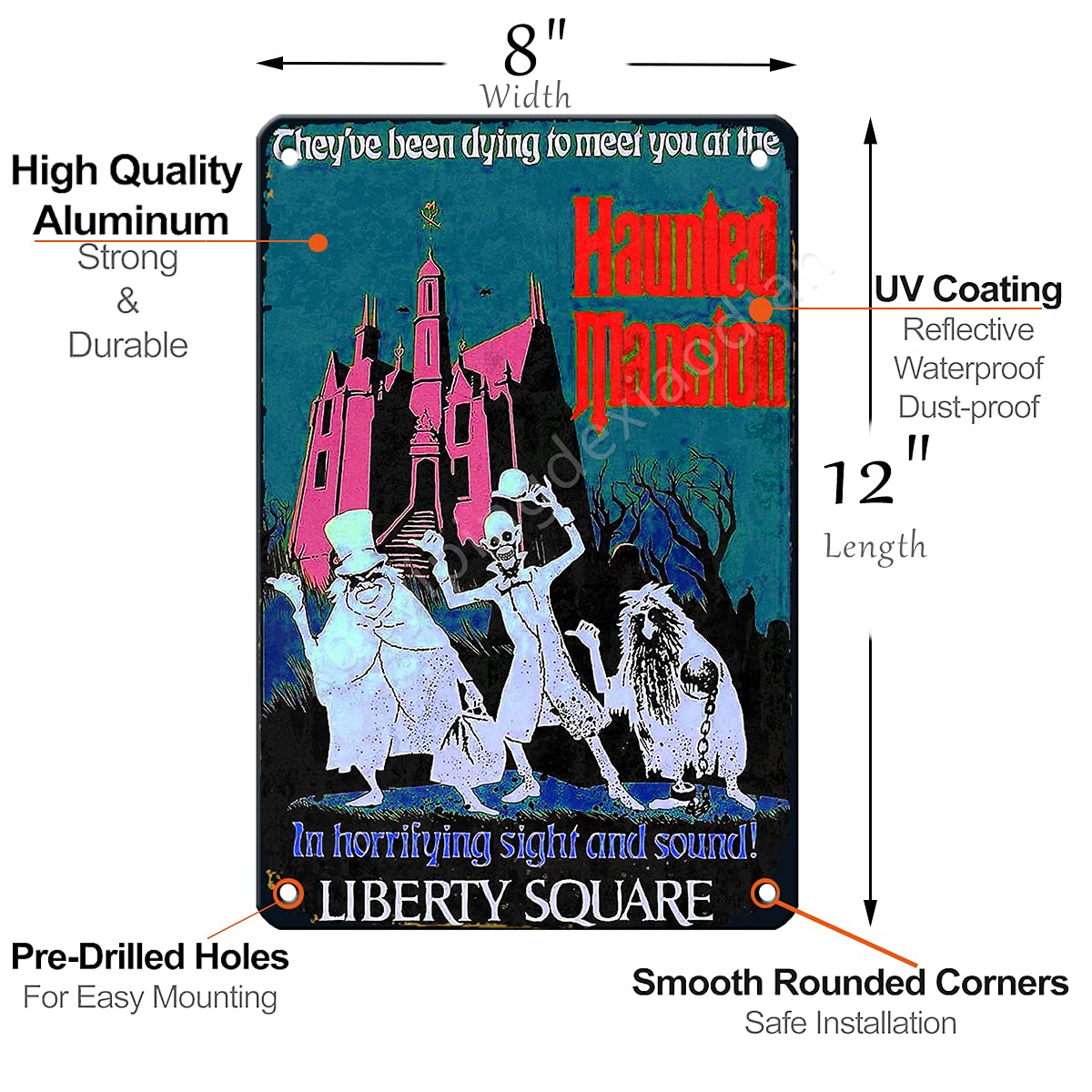 Amazon.com: HAUNTED MANSION Vintage Metal Sign Poster Tin Sign