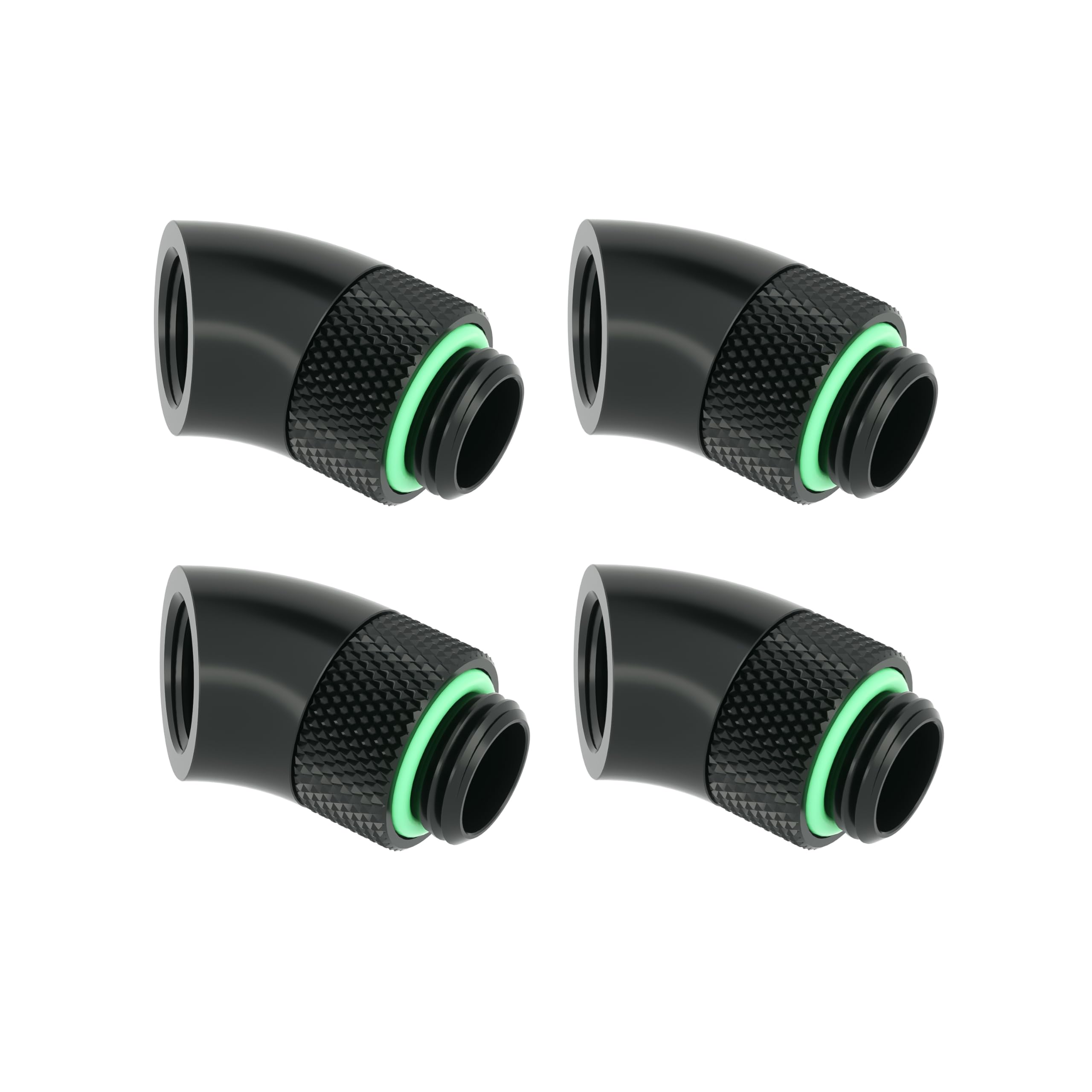 Barrow G1/4" Male to Female Extender Fitting, 45ø Rotary, White, 4-Pack