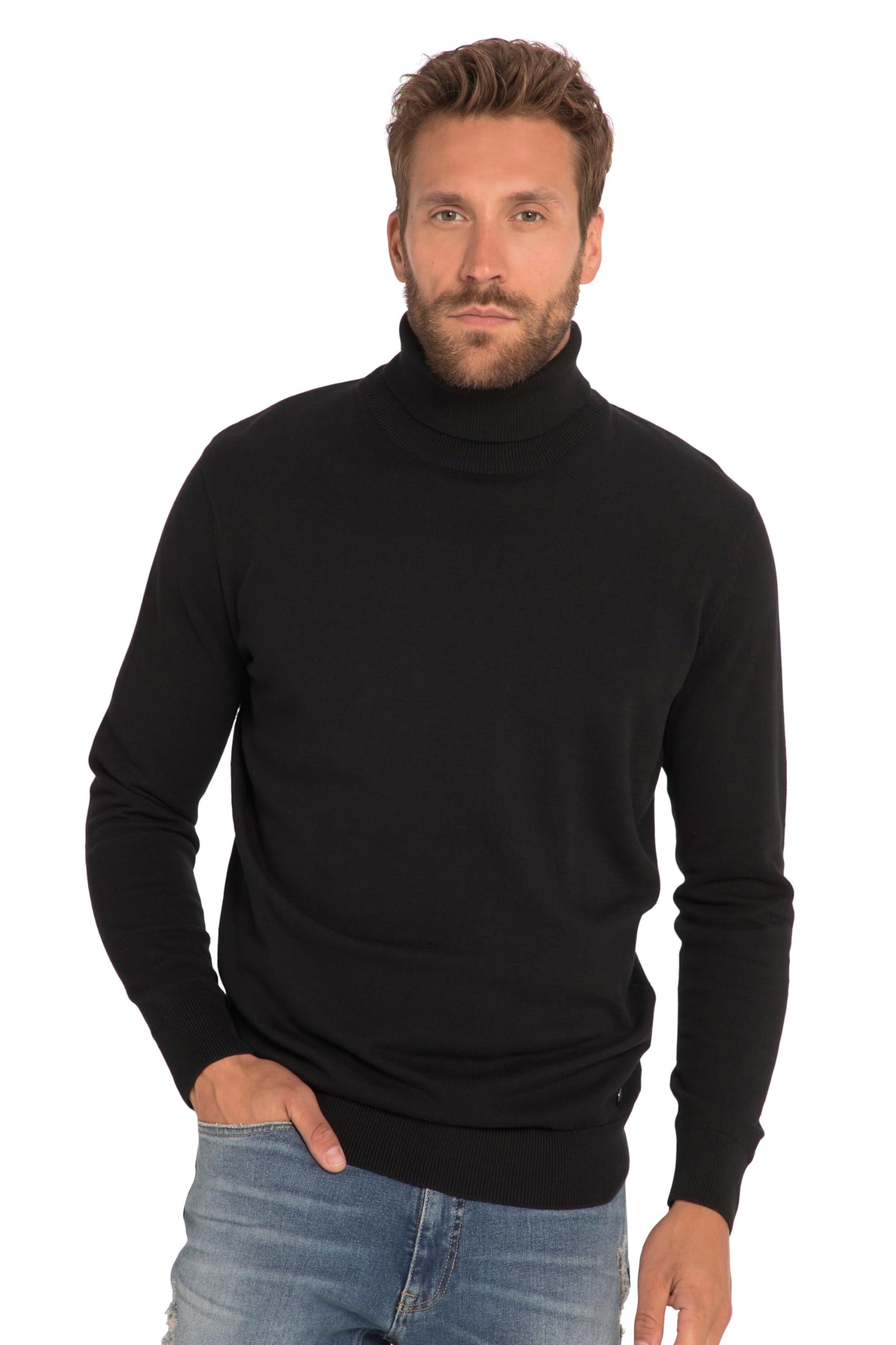 JP 1880 Herren große Größen Übergrößen Menswear L-8XL Rollkragenpullover, Feinstrick 820776