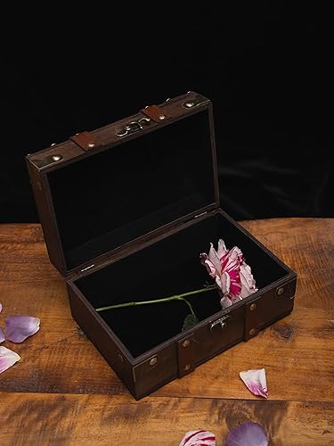 Miniatura 6 de Caja y cáliz de madera y piel con diseño de pentáculo y árbol de la vida, caja de madera grabada Yggdrasil con forro de terciopelo, caja de Wicca