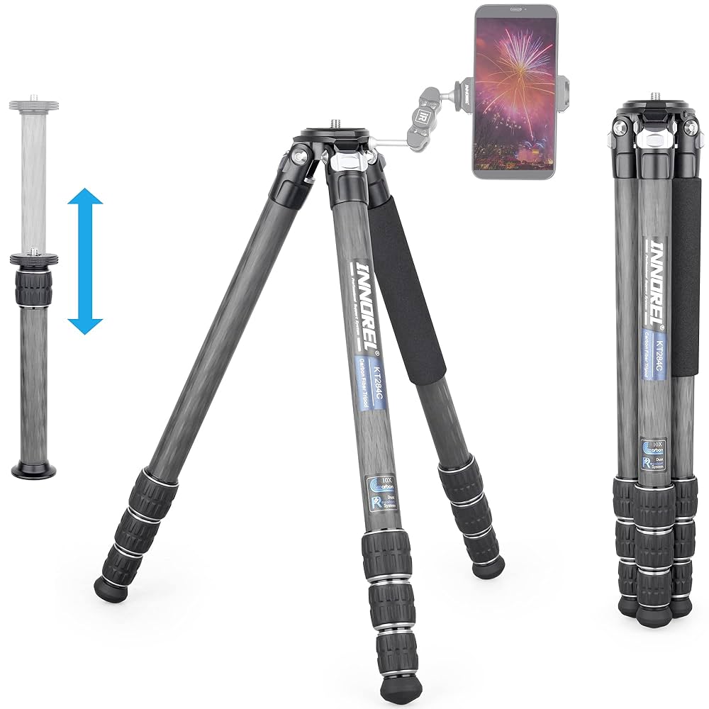 Amazon | INNOREL カメラ 三脚 カーボン 一眼レフ三脚 20KG最大