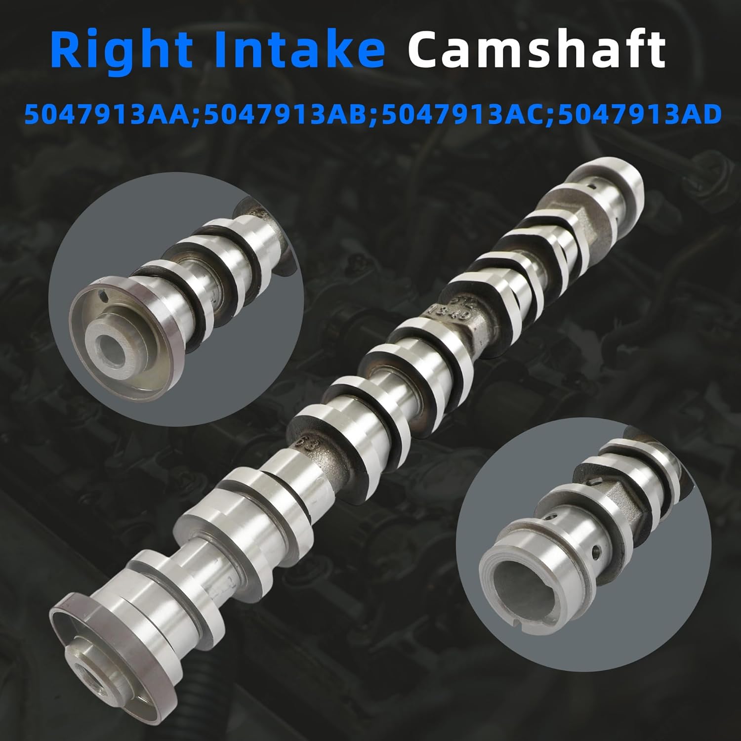 5047913AD Right Side Intake Camshaft Fit For Jeep Grand Cherokee L WK Gladiator Wrangler Dodge Durango For Chrysler Pacifica Voyager Ram 1500 ProMaster 1500/2500/3500 3.6L V6 2016-2024 5047913AA