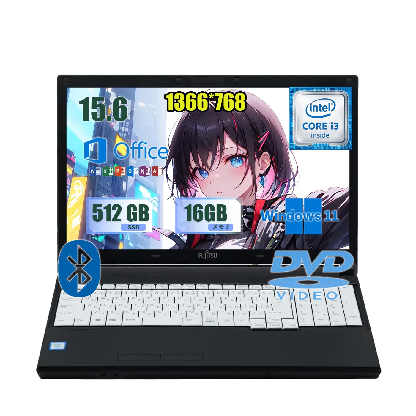 富士通 FUJITSU LIFEBOOK A746/P 第6世代 Core i3 6100U 16GB 新品SSD240GB DVD-ROM Windows10 64bit WPSOffice 15.6インチ カメラ テンキー 無線LAN 中古パソコン ノートパソコン PC Notebook 【中古】 楽天市場】富士通 FUJITSU LIFEBOOK A746/P 第6世代 Core i3