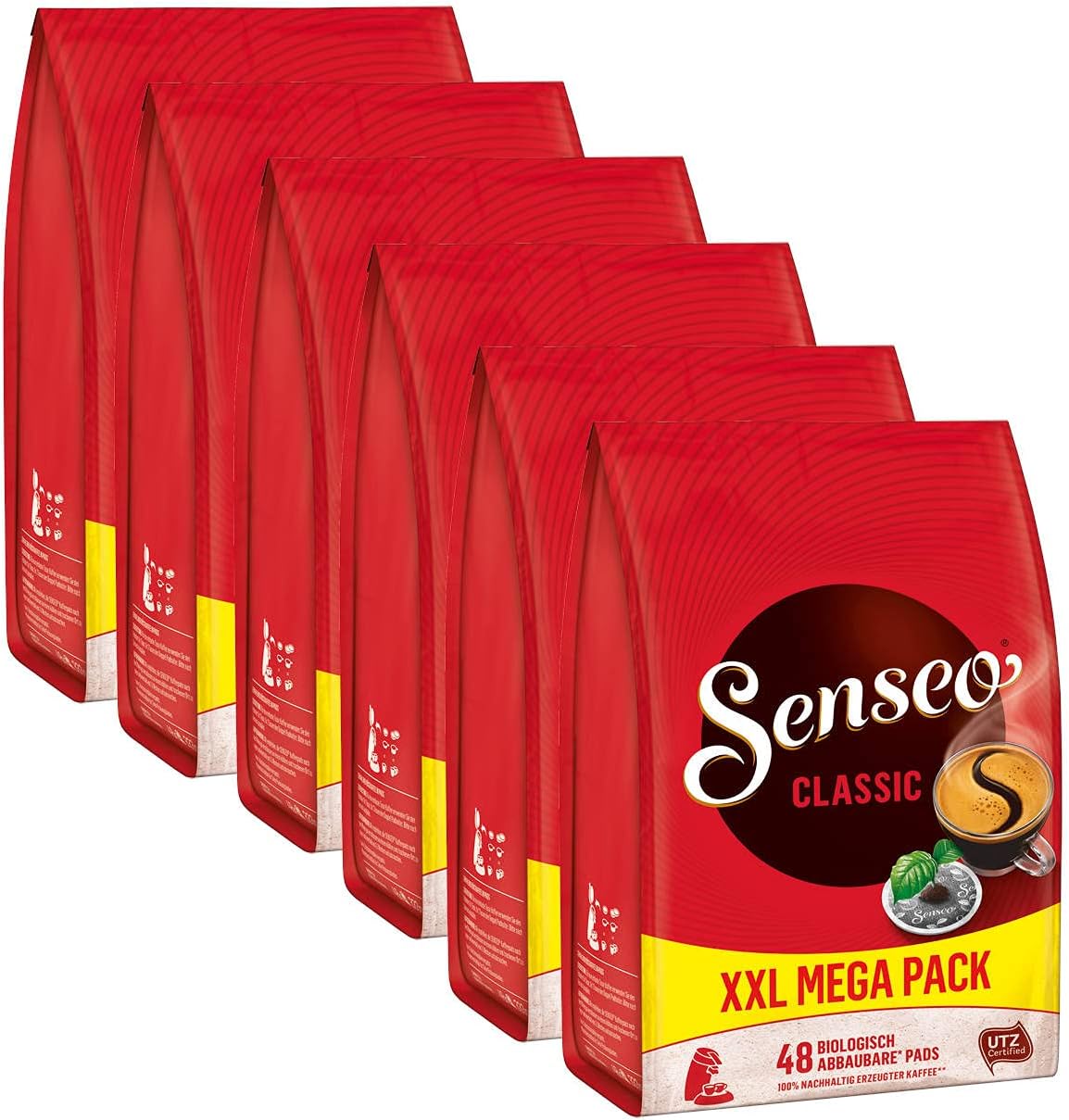Senseo Regular / Classic Roast Pack Of 6, 6 X 48 Coffee Pods Amazon