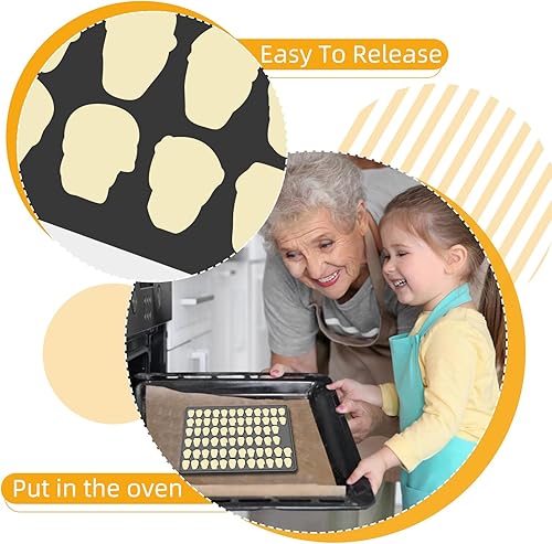 Miniatura 4 de 2 moldes de silicona para caramelos de calavera de gomita de 140 cavidades, para chocolate, fondant, dulces, galletas, gelatina y perros, concepto