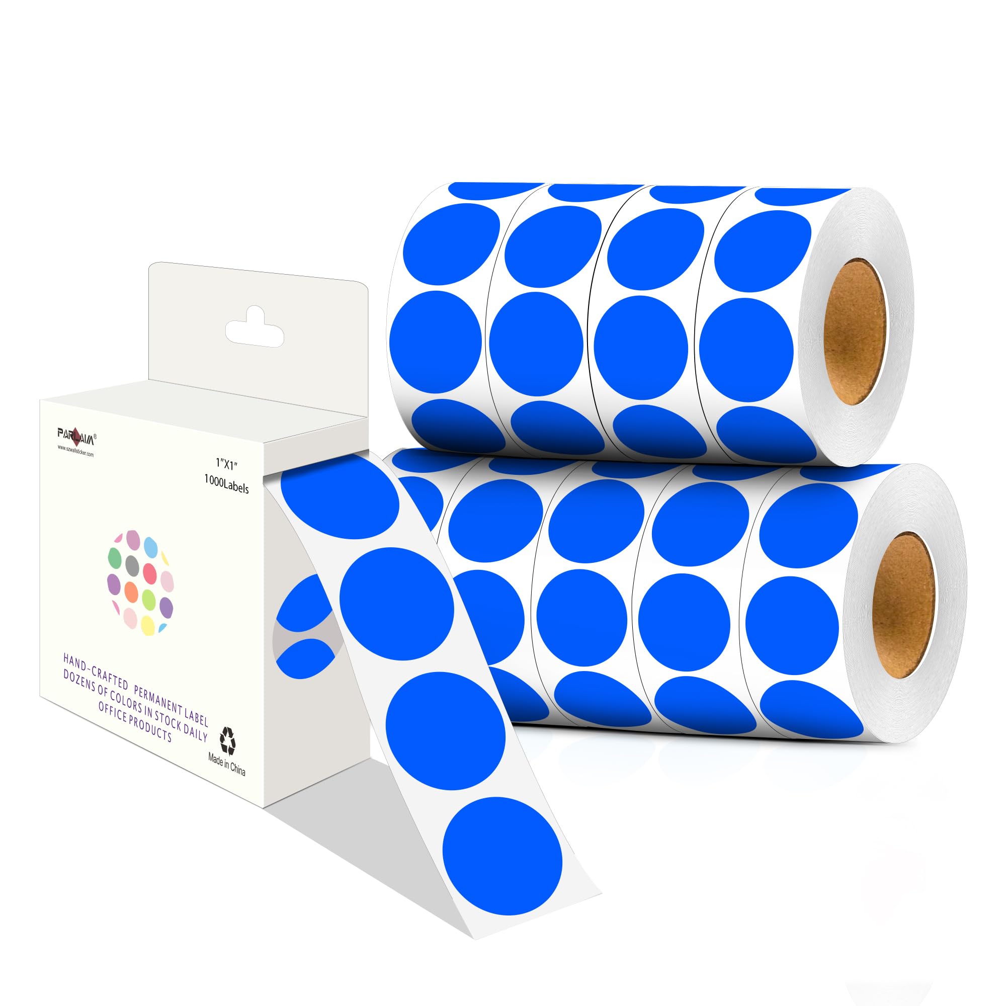 Y Etichetta rotonda 2,5 x 2,5 cm, 10 rotoli, blu