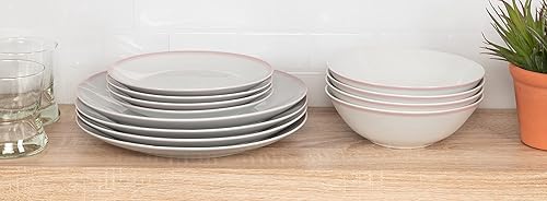 Miniatura 49 de 10 Strawberry Street Café Stripe Coupe - Vajilla de 16 piezas, color negro Negro -,Azul,Gris,Azul/claro,Rosado