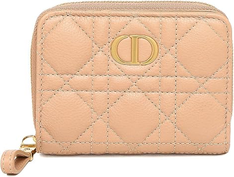 Christian Dior S5032 UWHC 49PU Bi-fold Wallet, Canage, Mini Wallet, Beige, Women's