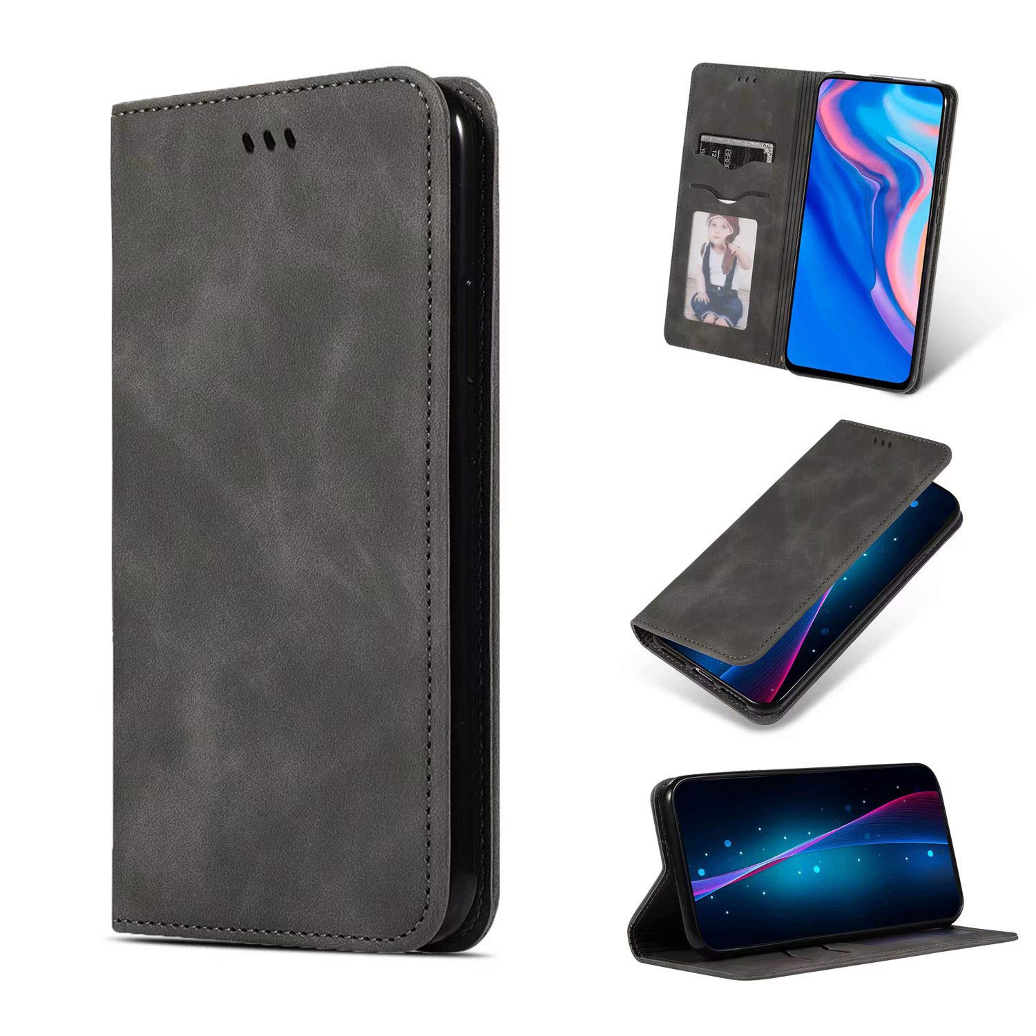 Samsung Galaxy A21s Case Flip Premium PU Leather Shock Absorption Wallet  Cases with Stand Magnetic Money Pouch Folio Silicone Bumper Gel Protective