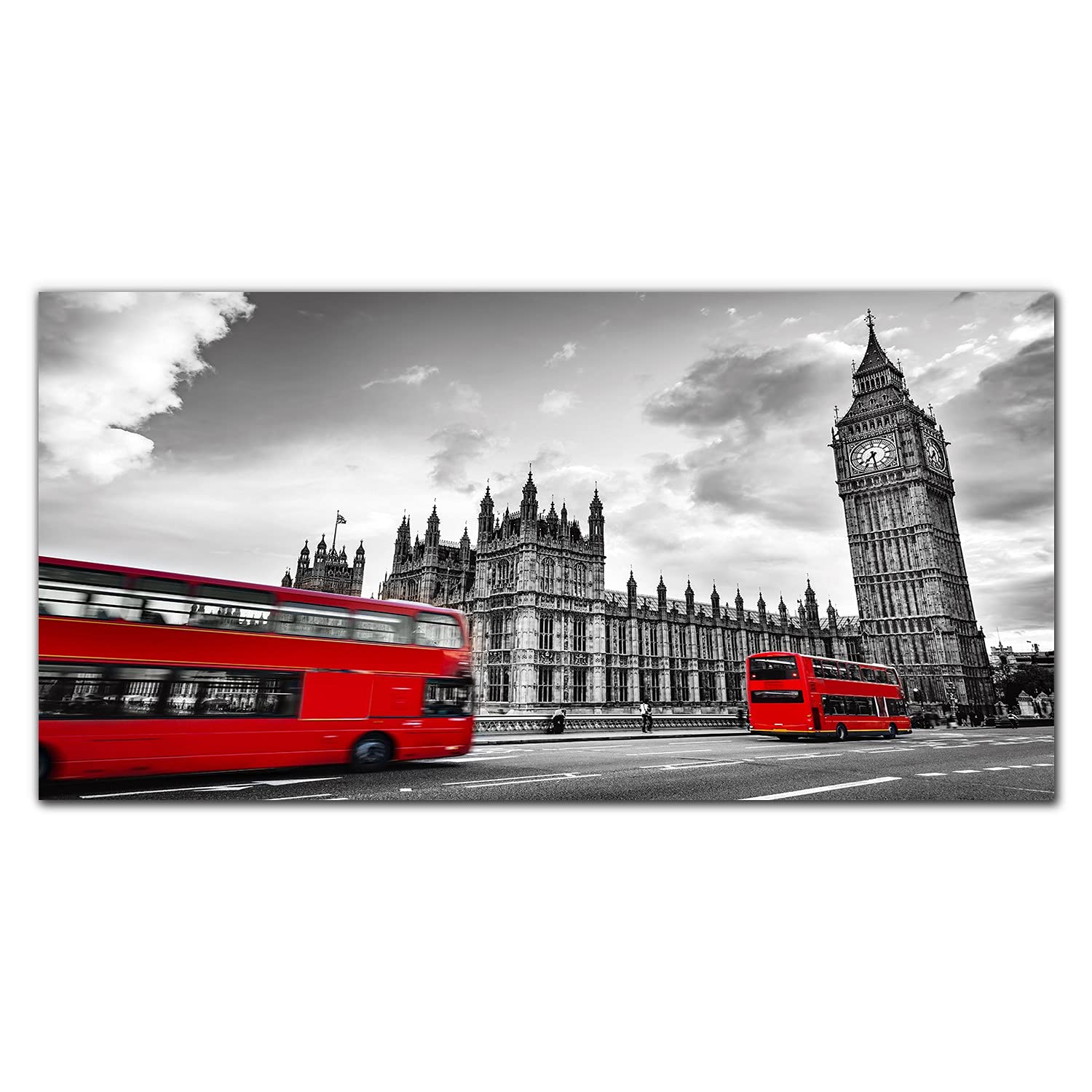 Crédence de cuisine 120x60 protection dosseret verre trempé bus de Londres