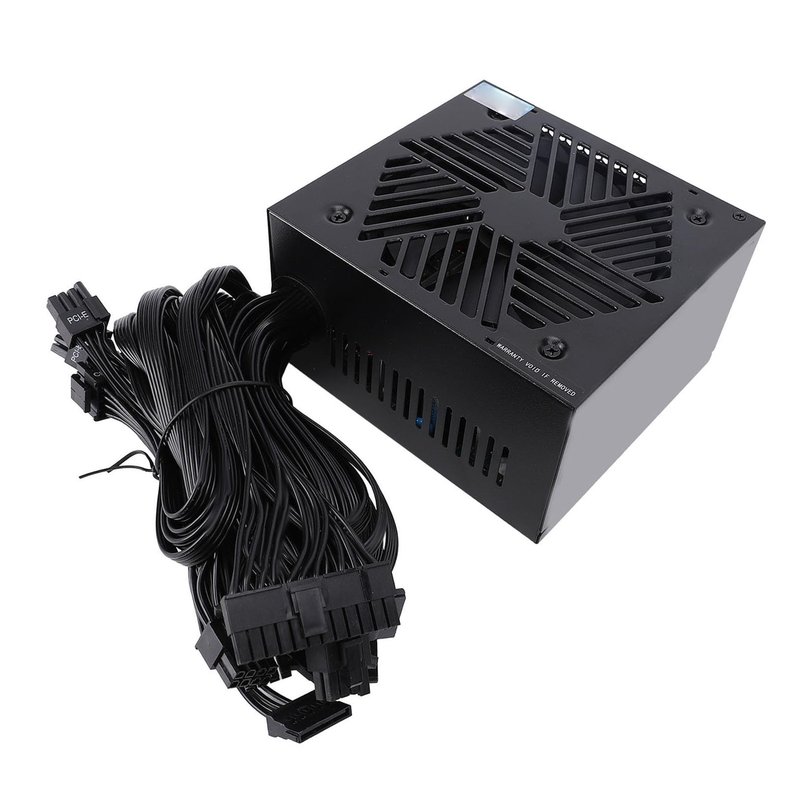 Zasilacz 600 W ATX PSU 80+ Bronze Certified, Pojedyncza Szyna 12 V, Inteligentne Zarządzanie temperaturą z Cichym Wentylatorem 120 Mm do Komputerów do Gier o Wysokiej Wydajności