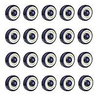 Vista 21 de Ruedas de Repuesto de 5" para Carrito, Ruedas de Carrito de Compras de Poliuretano con Eje de 5/16", Cada Rueda Soporta 350 libras