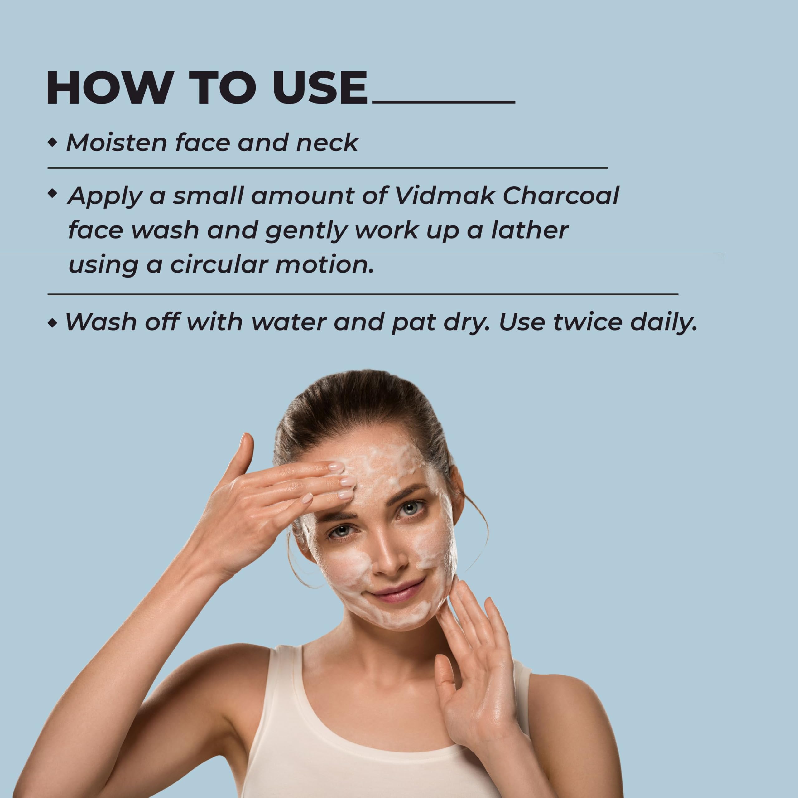 VIDMAK Activated Charcoal Face Wash, 2 Pack, 120 gm 4