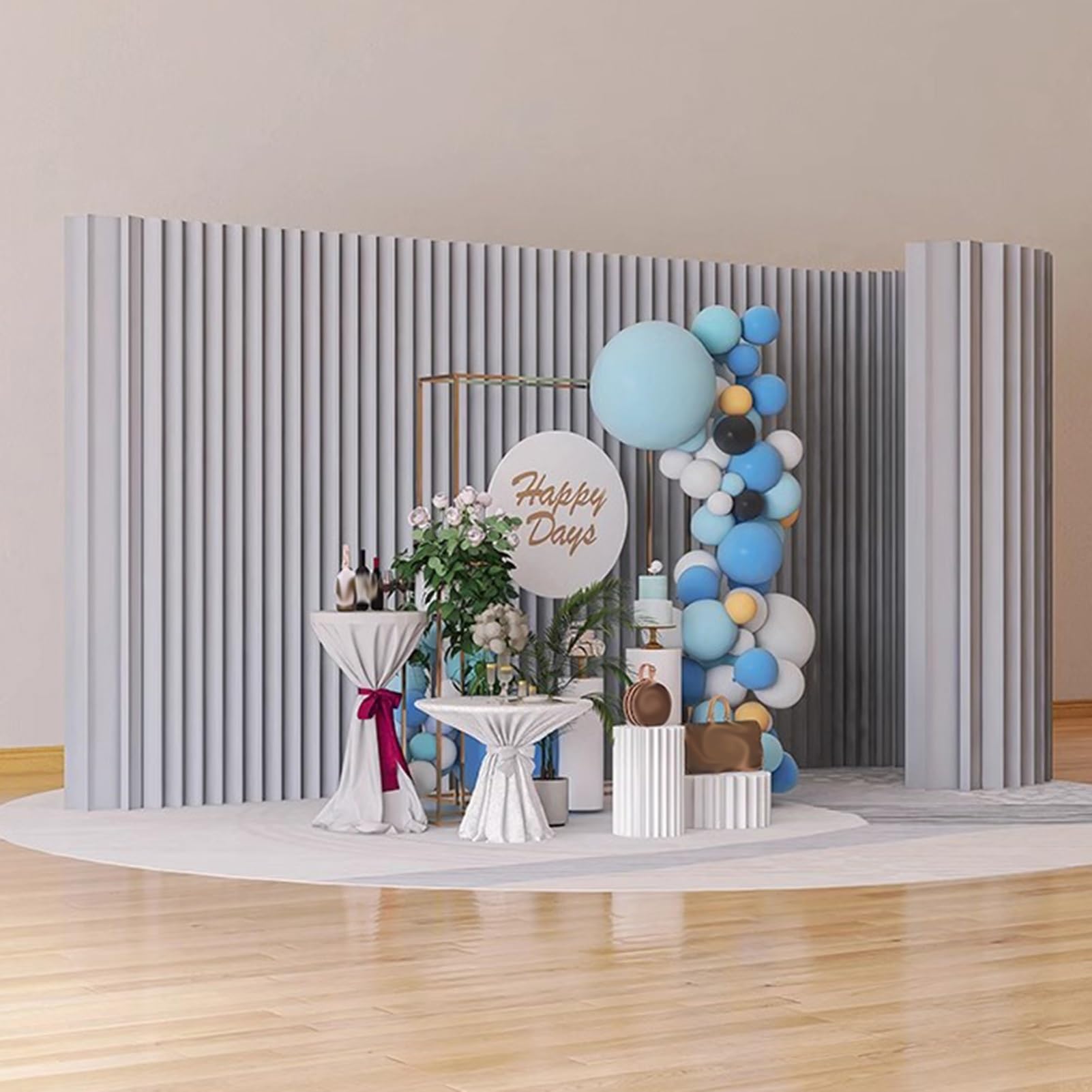 Divisorio moderno pieghevole grigio, alto 5,24 ~ 1,8 m, divisorio di carta per la privacy, schermo indipendente per casa, ufficio, abbigliamento, negozio, decorazione, grigio, 200 x 180 cm