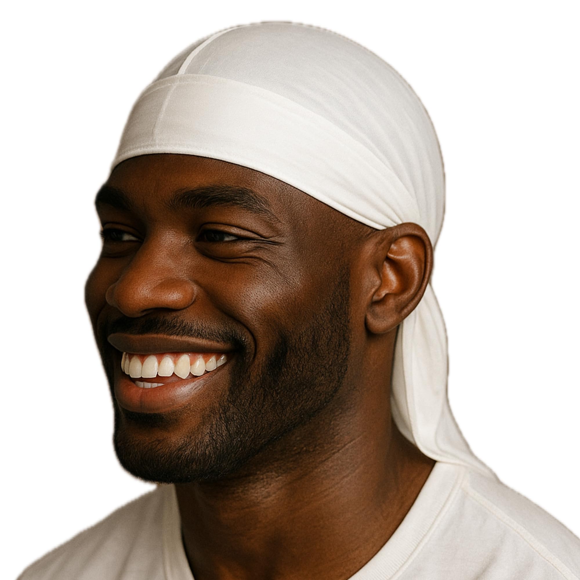 RED by KISS Silky Satin Durag Premium Smooth Silky Durag for Men & Women 360 Waves Headwraps (White)