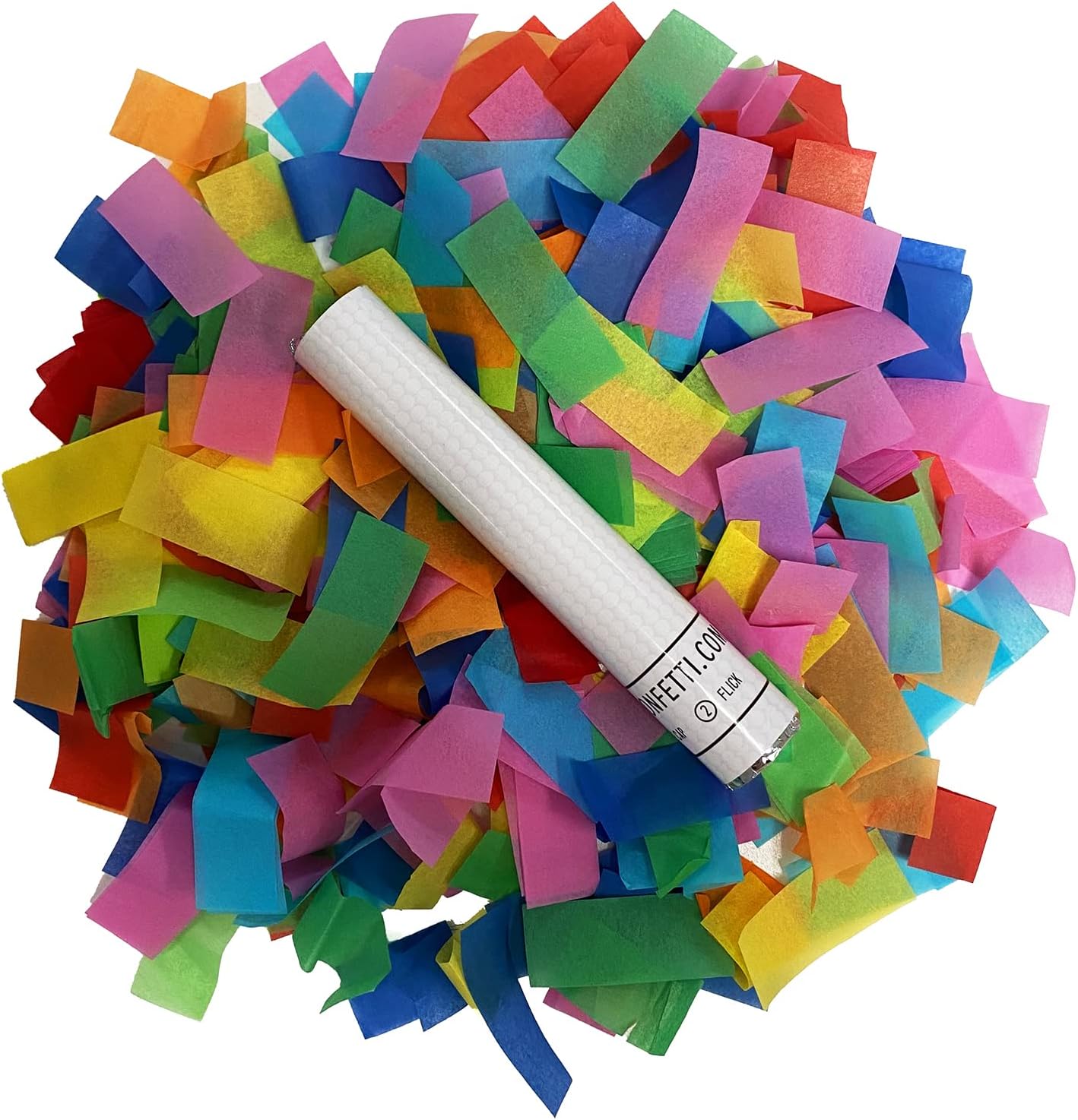 Ultimate Confetti Wand 6" Confetti Launcher Wand, Multicolor, 8 Pack - Great for Parties, Weddings and Events! Tissue, Metallic and Biodegradable Options.