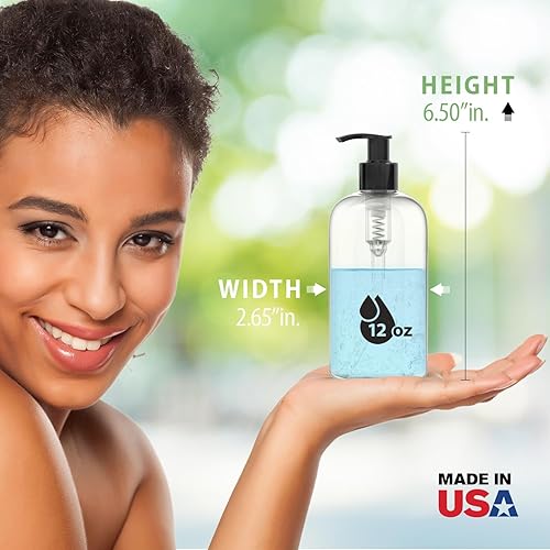 Miniatura 3 de Dispensador de jabón de manos, 4 unidades, sin BPA, dispensador de jabón portátil para baño, dispensador de botellas de plástico vacío transparente