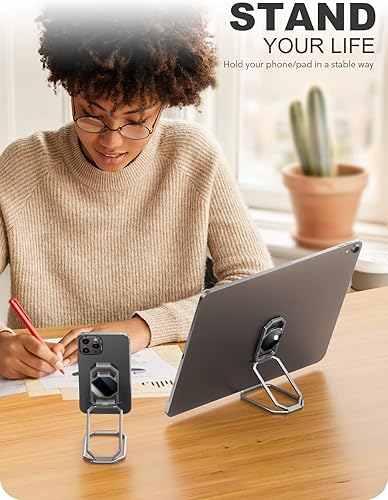 Miniatura 5 de A-LuGei Soporte de anillo plegable y ajustable para teléfono celular, funda gruesa y compatible con teléfonos grandes soporte de teléfono celular