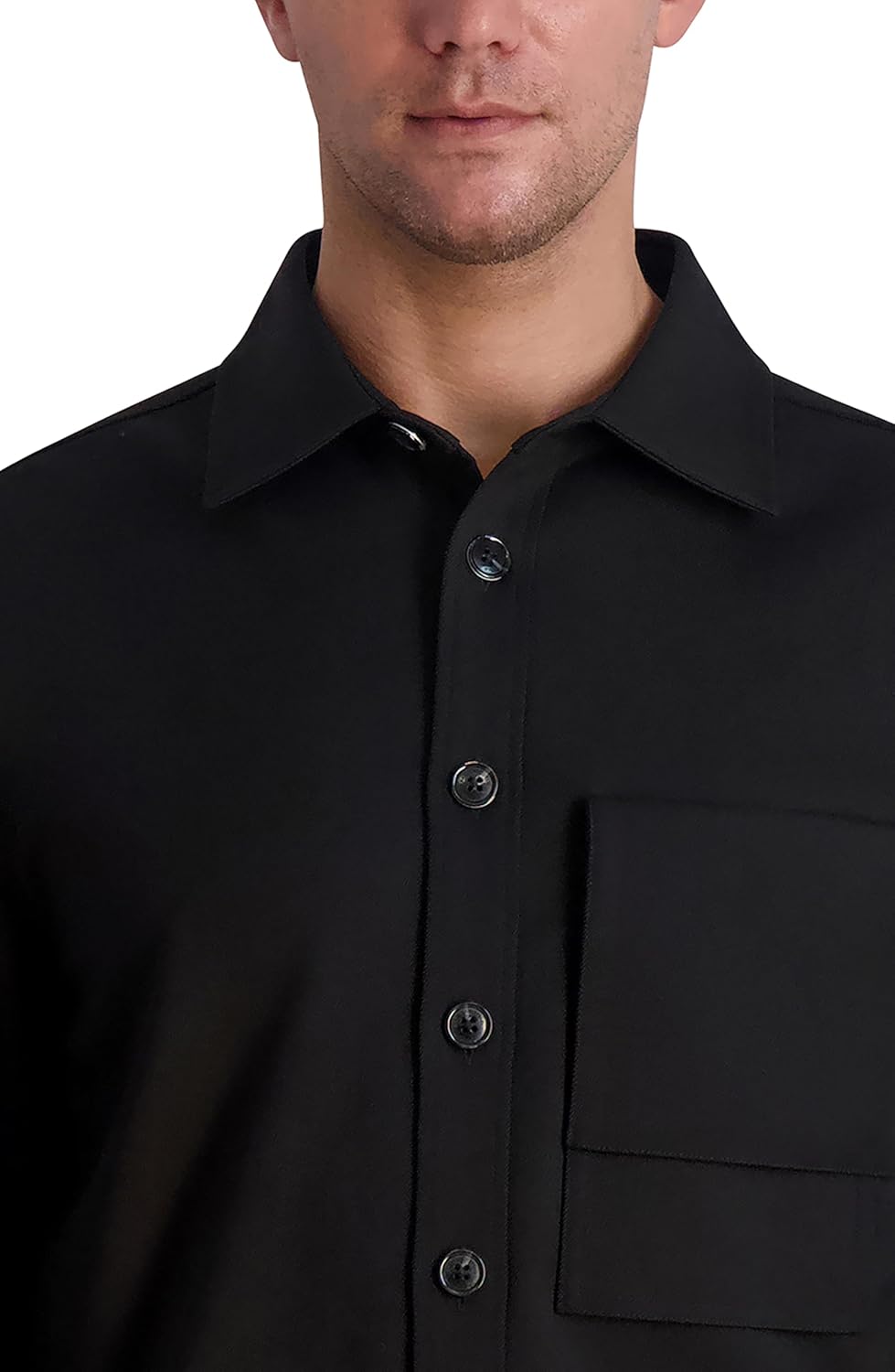 KARL LAGERFELD Mens Side Buttons Chest Pocket Long Sleeve Top - Image 5