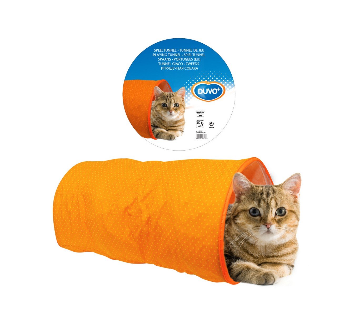 Duvo+ Cat Play Tunnel - Stimulate Curiosity and Hunting Instincts Nylon Adventure Tunnel - Orange (B019ZEZ10U) Amazon Price History, Amazon Price Tracker