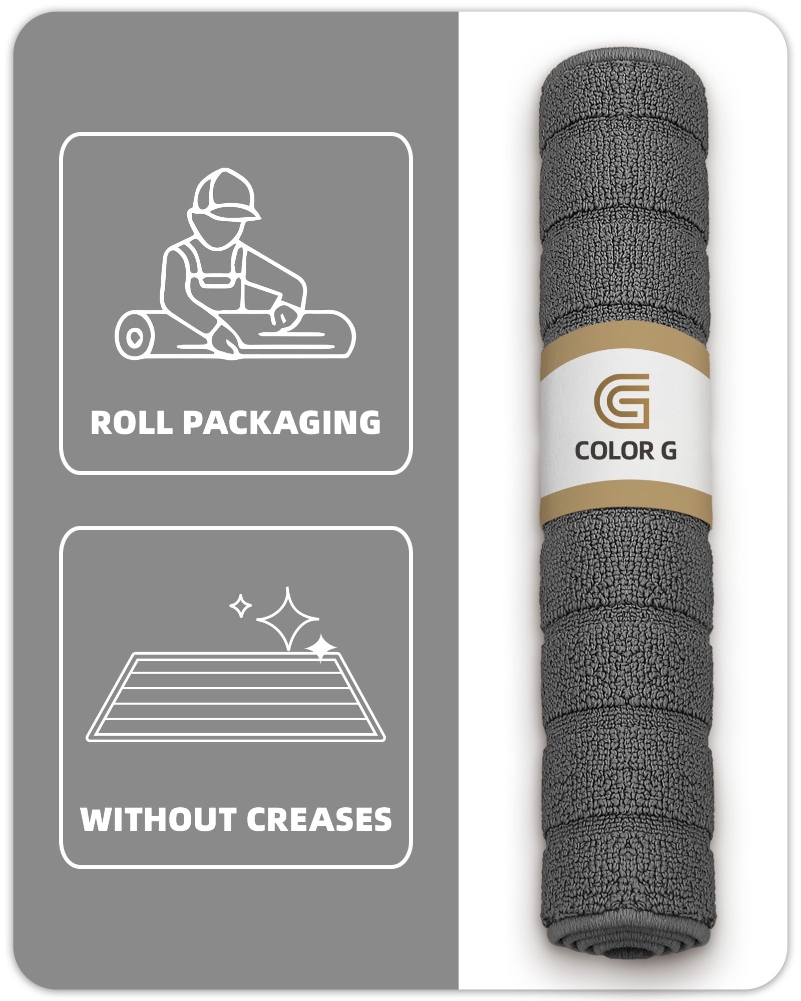 COLOR&GEOMETRY Tappeto Cucina Antiscivolo Lavabile, Tappeti Cucina Moderni, Assorbente Passatoia Cucina, Tappeto Runner Adatto Per Sala Da Pranzo, Cucina, Soggiorno (43.5x150cm, Grigio)