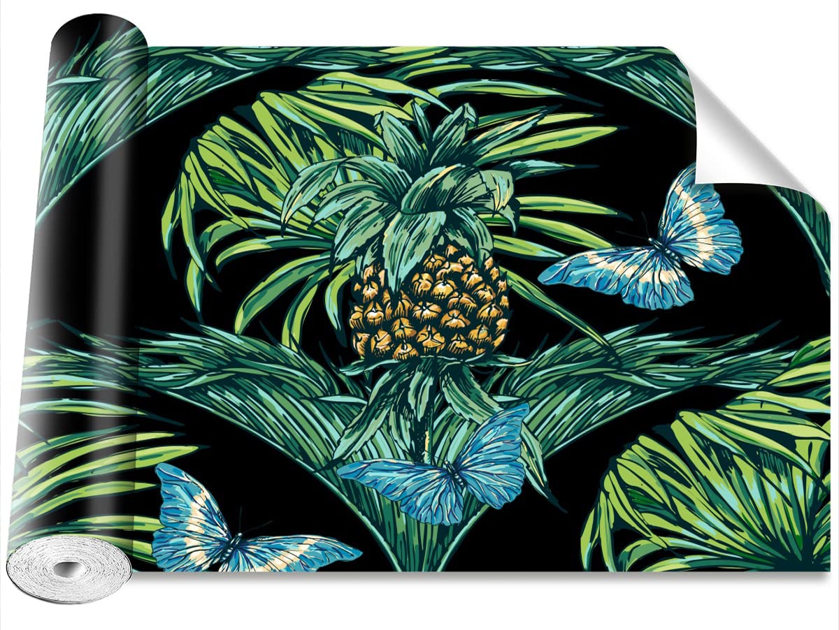 Papier peint jungle auto-adhésif salon moderne 416x254