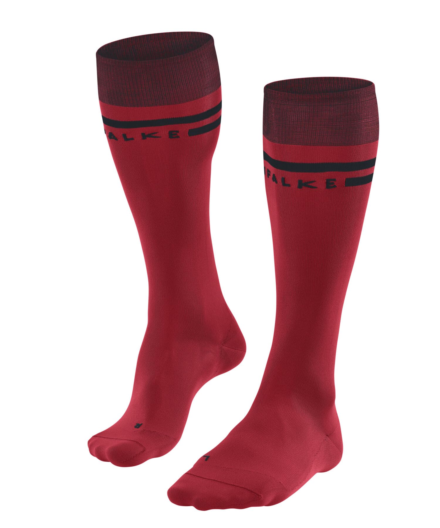 FALKE Men's SK7 Race M KH Functional Yarn Warm Thin 1 Pair Skiing Socks, Red (Lipstick 8000), 11-12.5