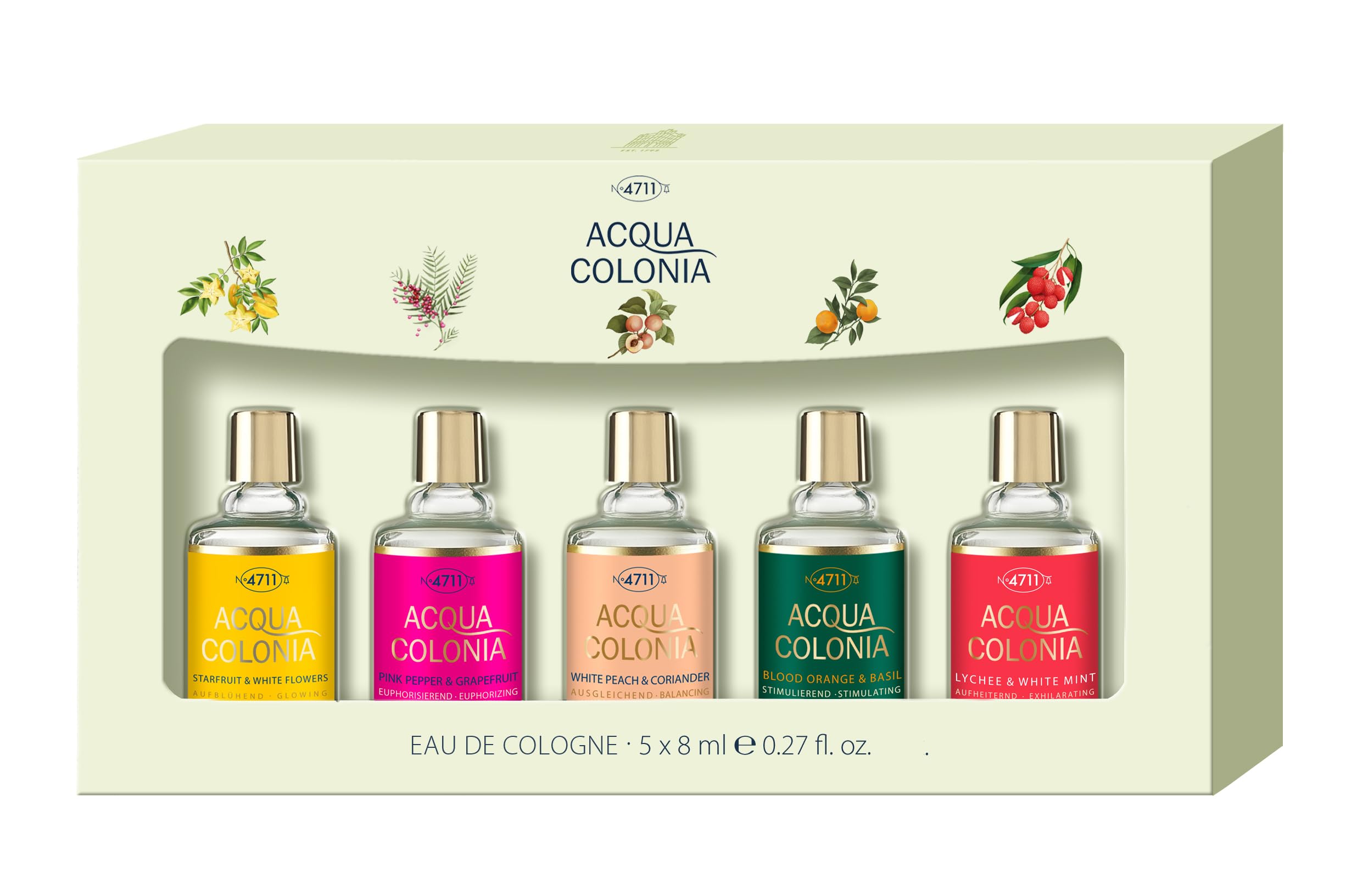 4711 Acqua Colonia Eau de Cologne Discovery Set with 5 Different Mini Bottles