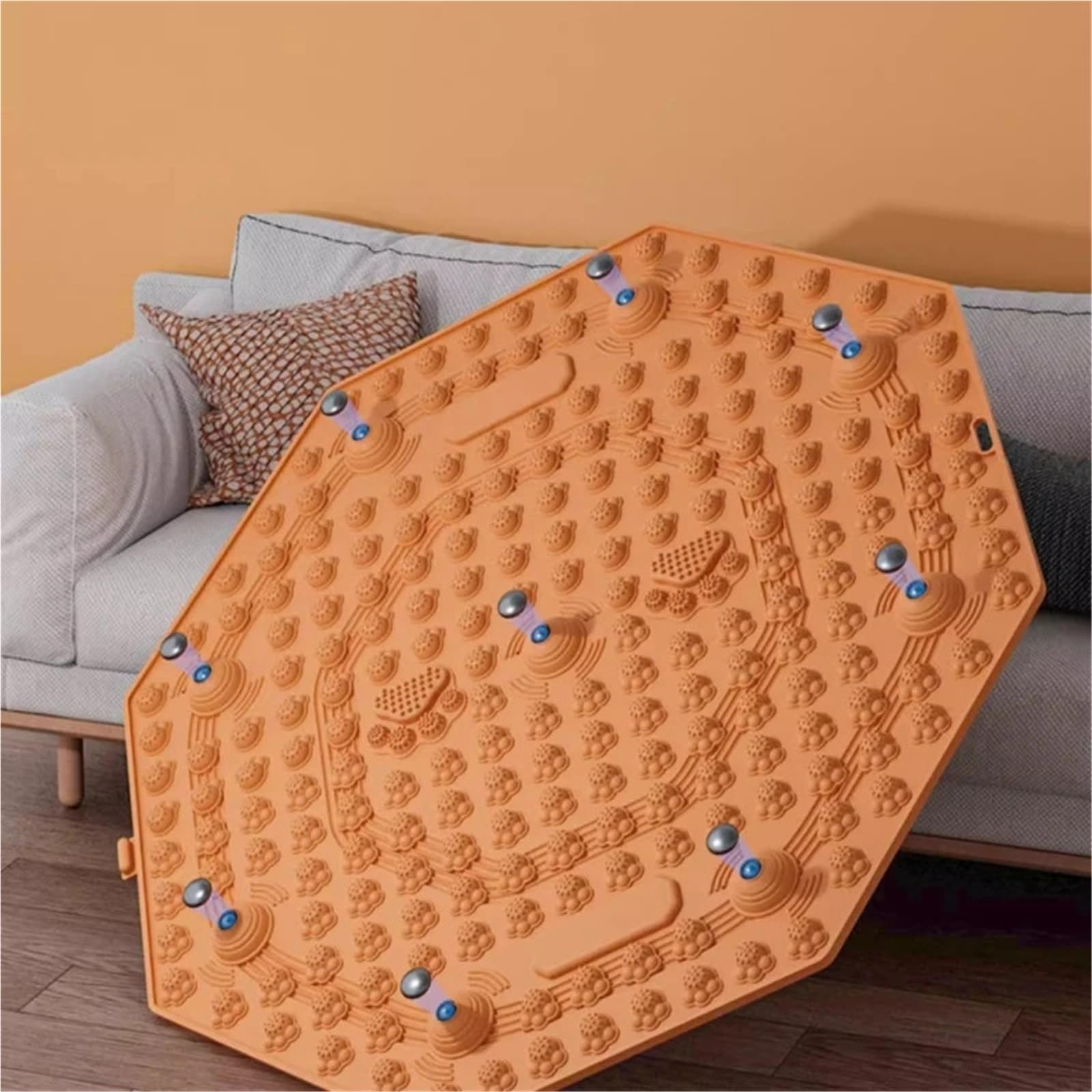 Tapis Acupression Tapis rond de Massage de pied de jogging de conseil d'acupression fonctionnant en Place pression d'orteil | PURPLE