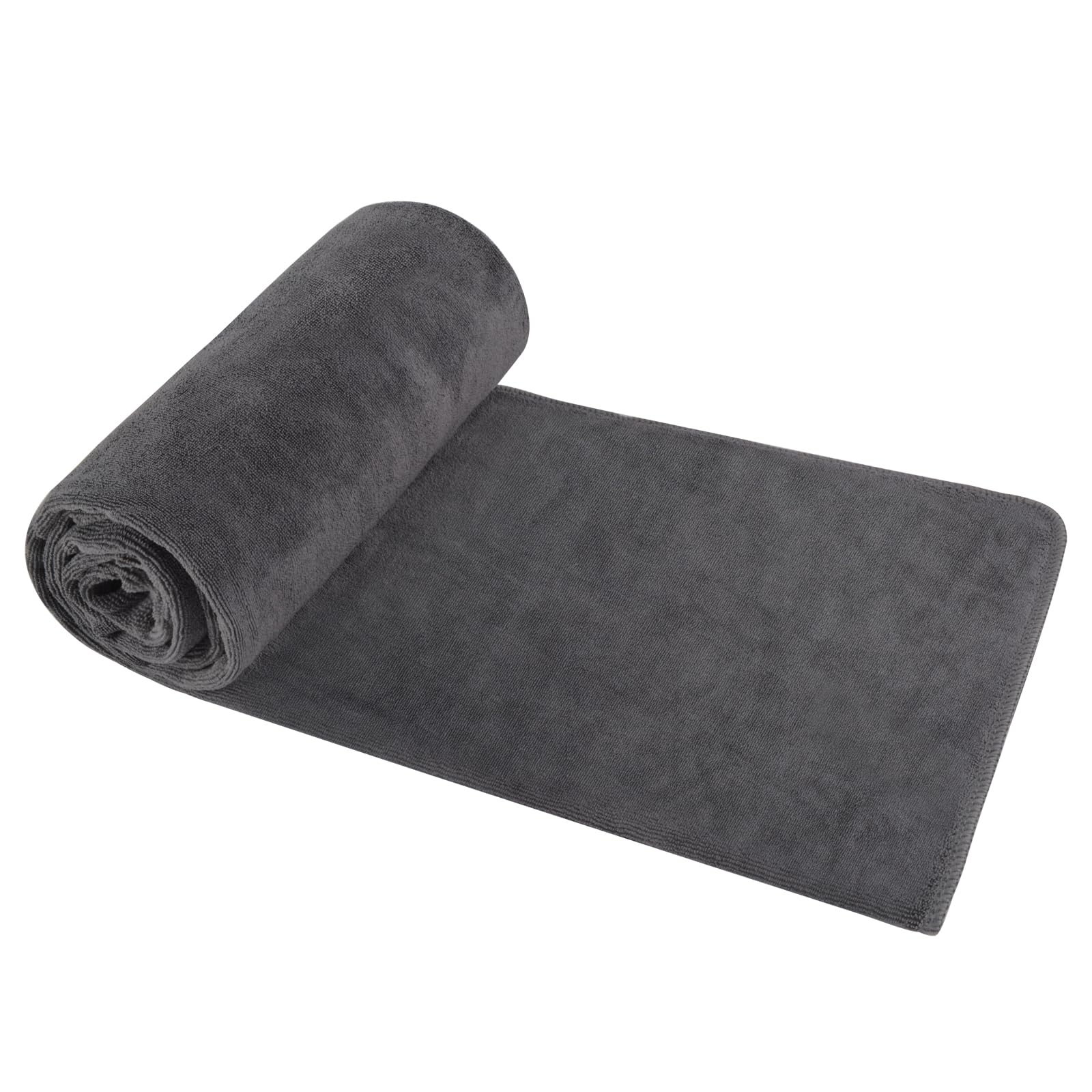 VIVOTE Microfibre Gym Towel, Quick Drying Sports Sweat Towel, Soft Absorbent Swimming Bath Towel, Perfect for Travelling, Camping, Gym, Beach and Swimming, 70 * 140 Grey 1pc