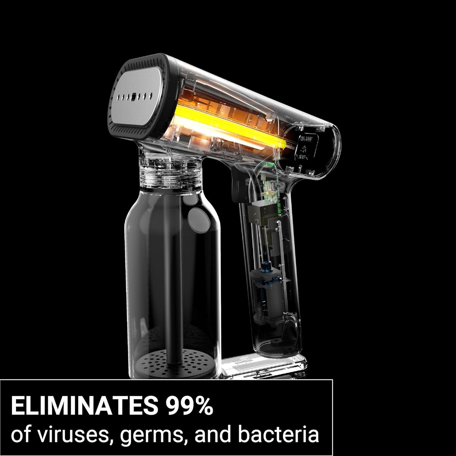 STEAMONE – Garment Steamer 1500W 30g/min – Portable Iron – Capacity 400 ml – Eliminates 99.99% of impurities – Ready in 30 s – 3 m Cable – 400 ml Capacity – KARL XL – USXL400B-H