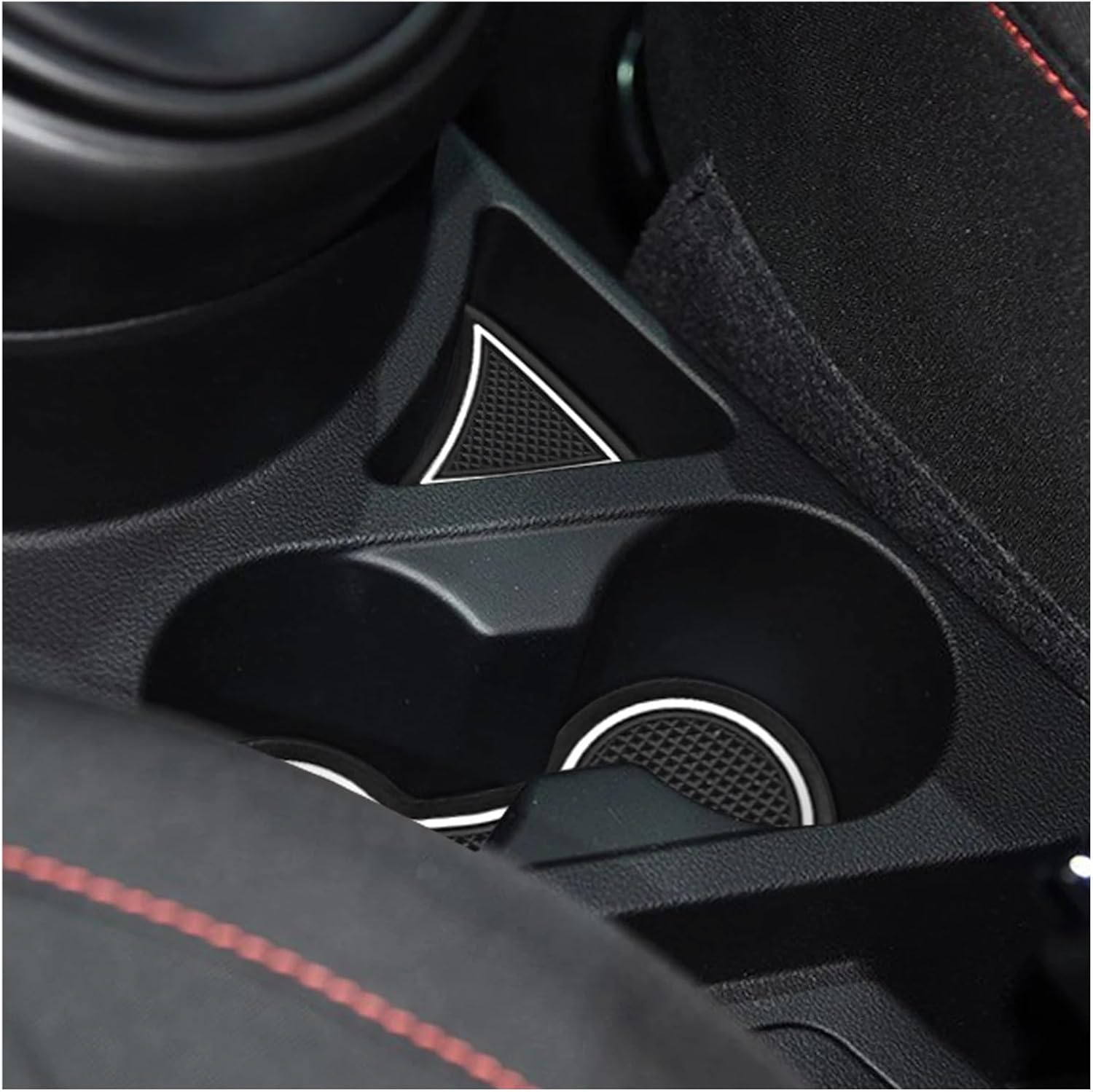 Compatible with Hyundai i10 2021-2023 Anti-Slip Gate Slot Cup Mat Door Groove Pad Accessories Non-Slip Mats Coasters(21i10-L Blue)