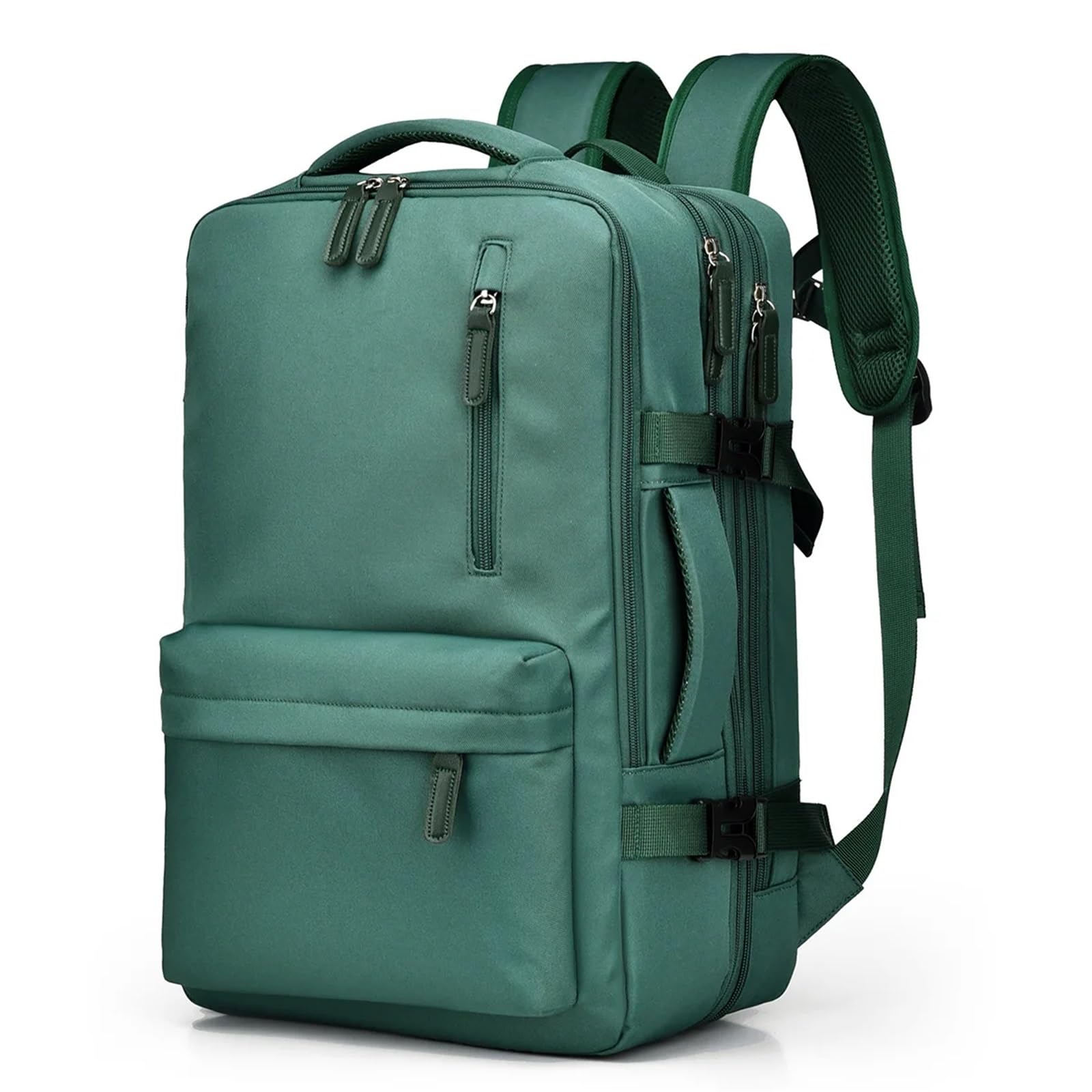Borsa da cabina Zaino viaggio Borse impermeabili Carryon for laptop Zaini espandibili 15,6 pollici(Green)