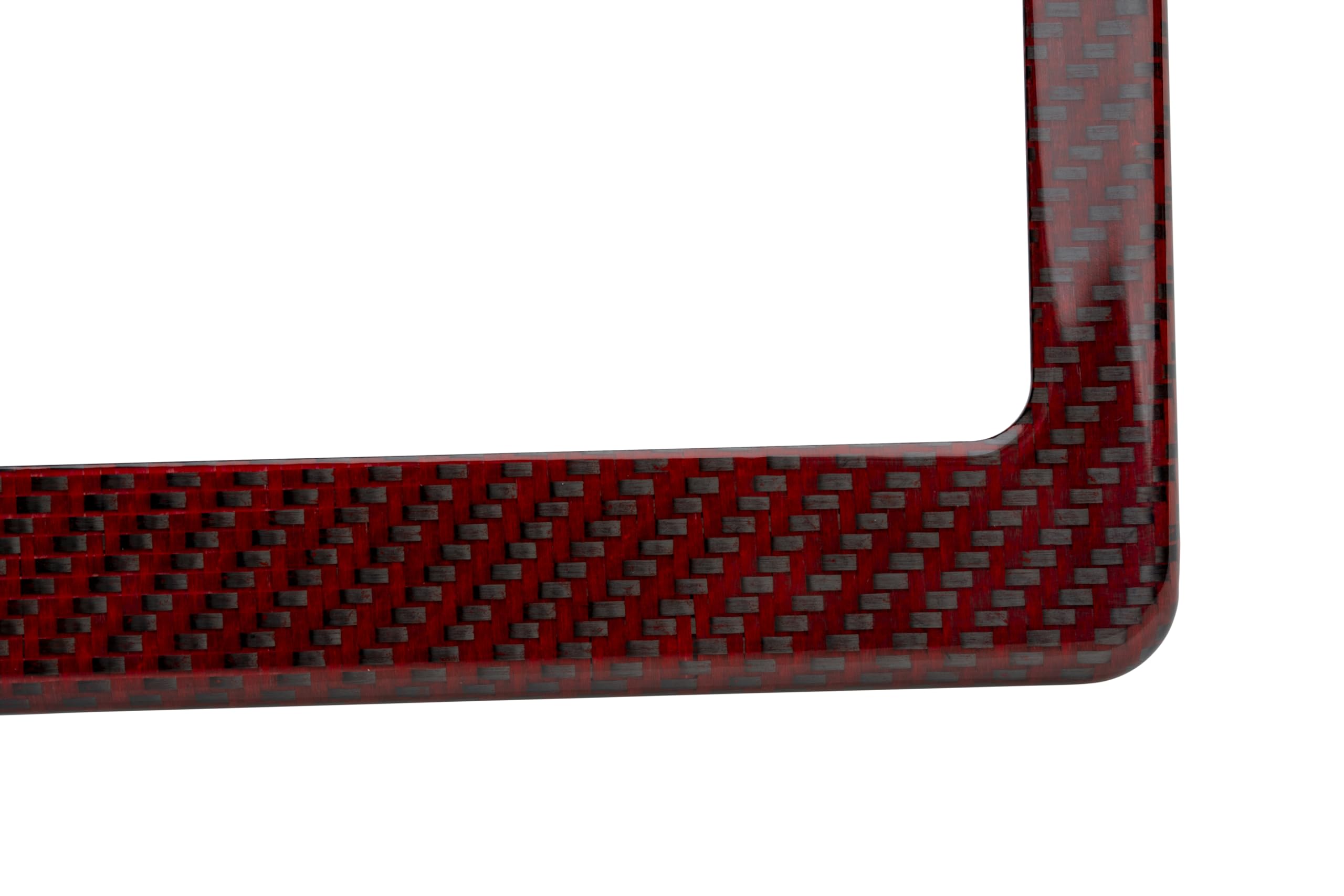 Plate Jade Real Carbon Fiber License Plate Frame - 3K Twill Weave, UV Protected, Universal Fit (Green)