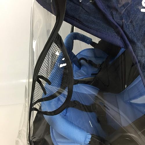 Miniatura 5 de Funda de lluvia para cochecito, cubierta de lluvia universal para cochecito de bebé, funda doble para lluvia y viento, accesorios de actividades al