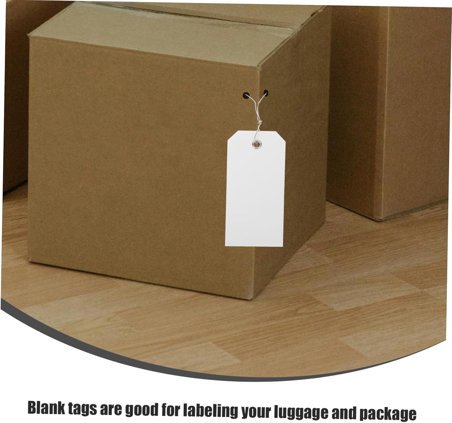 VILLCASE 100pcs Writable Blank Shipping Tags with Wire PVC Luggage Identifiers for Suitcases Backpacks and Inventory Marking for Home School Office and Warehouse Use