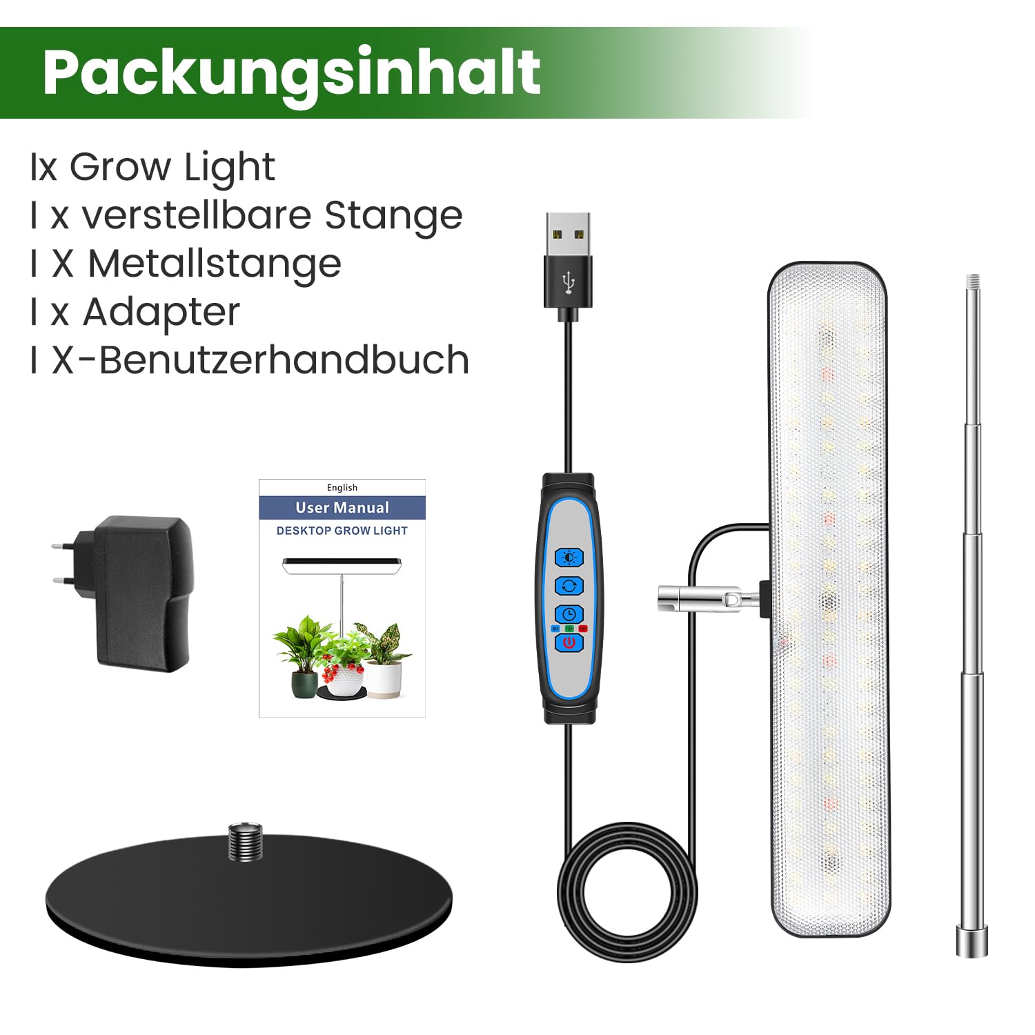 Wiaxulay Pflanzenlampe LED Mit Zeitschaltuhr – H? Produktbild-Vorschau 12
