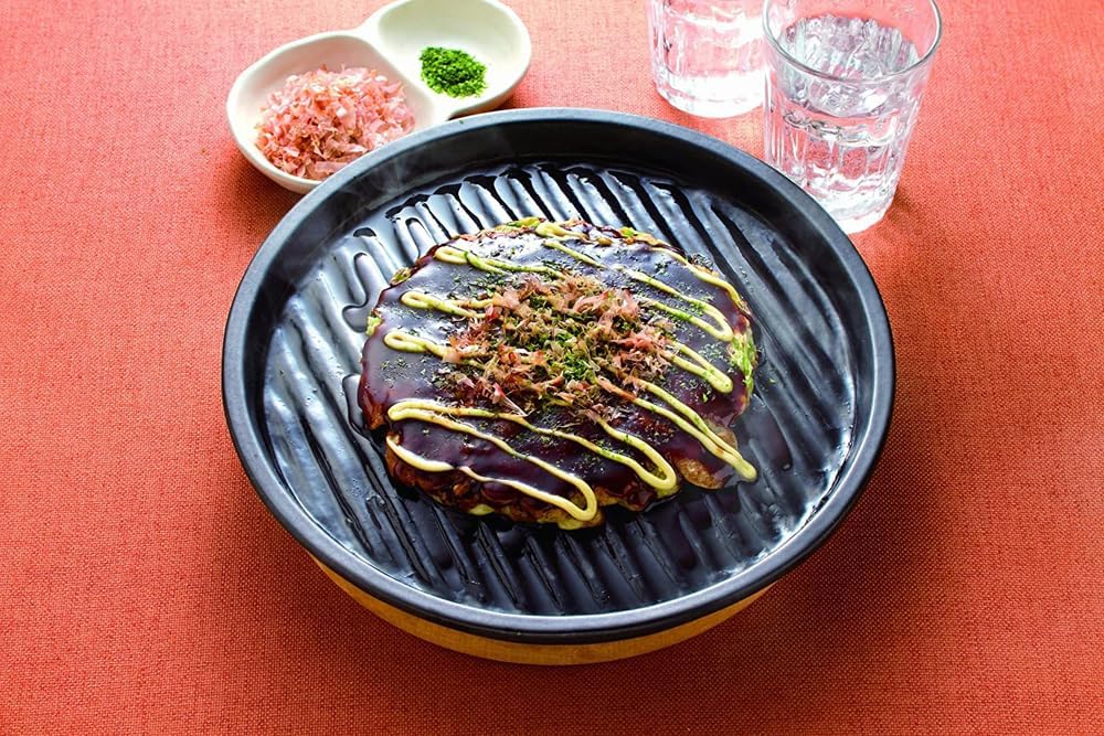 Ishigaki Sangyo 4247 Delish Life, Microwave Safe, Pizza Plate, Inner Food, Party, Microwave Cooking, Black