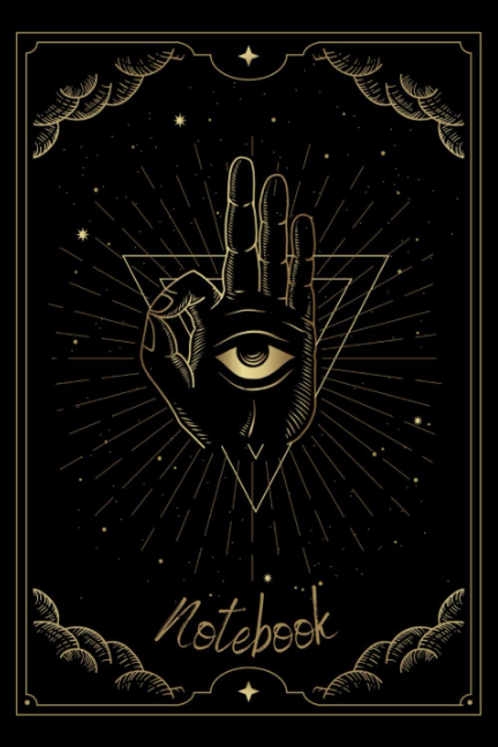 Notebook: Symbol Hand Third Eye - Notebook lined - 120 pages - 6 " x 9 "