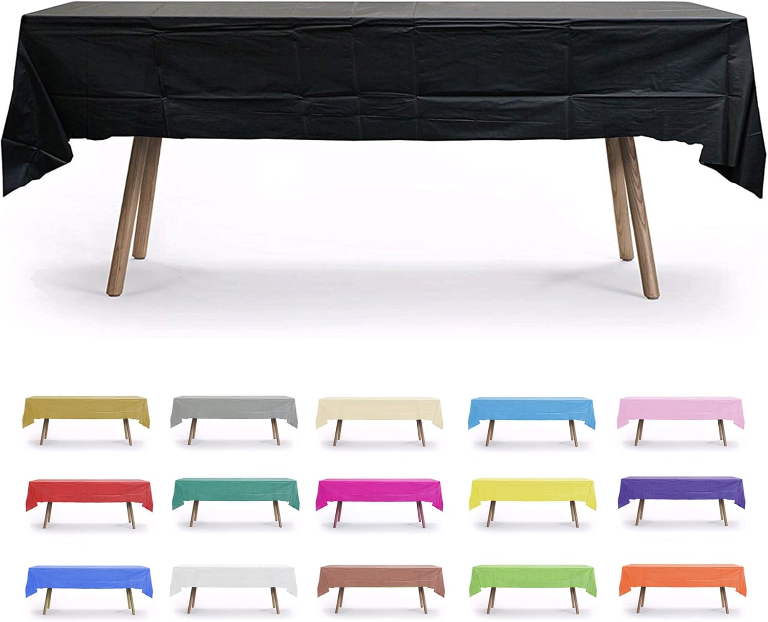 Amazon.com: Gift Expressions 6 Pack, 54" x 108" Black Rectangular ...