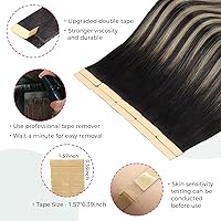 Vista 77 de Lashey Extensiones de Cabello Humano con Cinta Adhesiva Negro Natural 100% Remy Cabello Humano Liso Extensiones de Cabello con Cinta Largas de 24