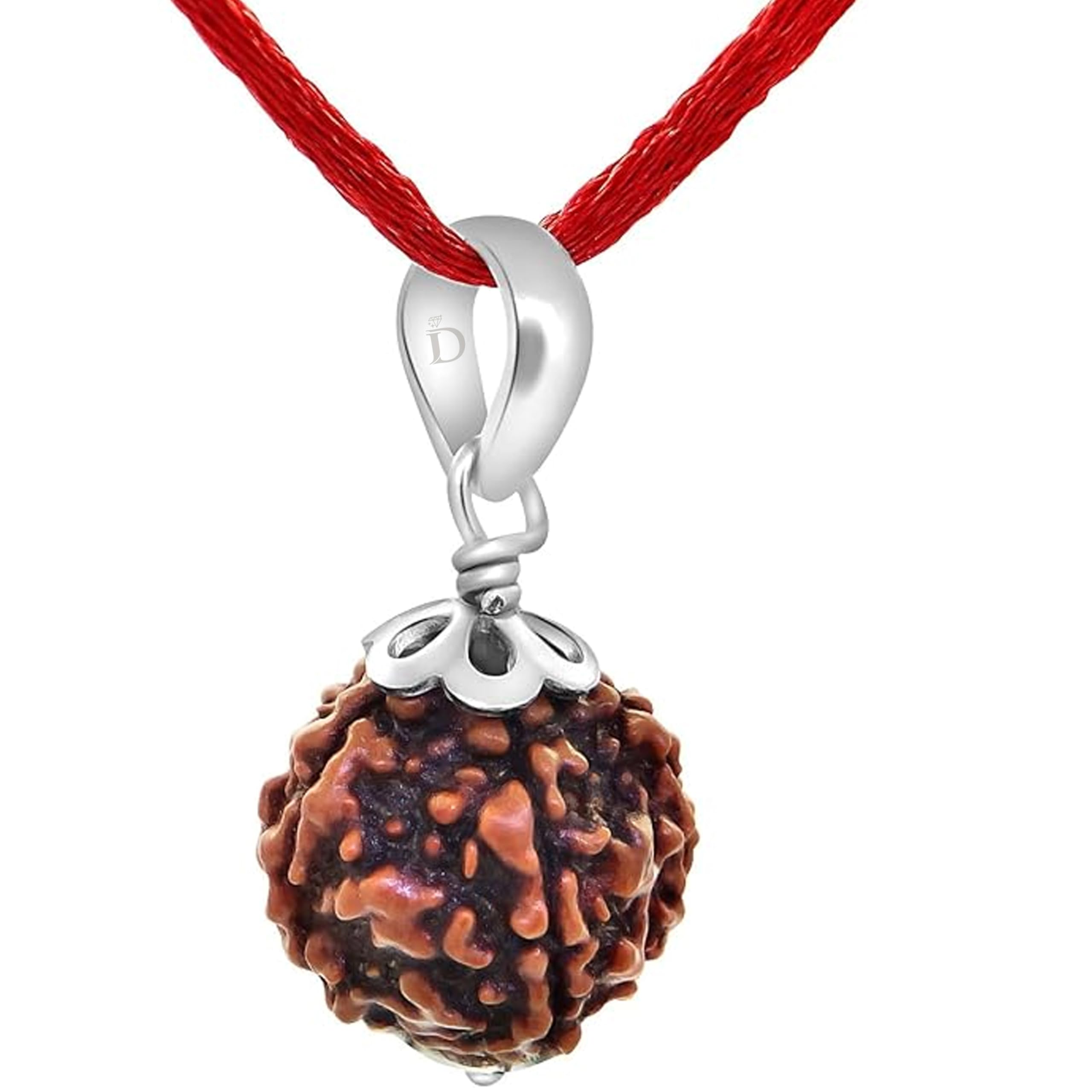 DZLING JWLRY 5 Mukhi Rudraksha Original Certified Pure Silver Astrological Round PanchMukhi Rudraksha for Men and Women (B0D8F9M2J1) Amazon Price History, Amazon Price Tracker