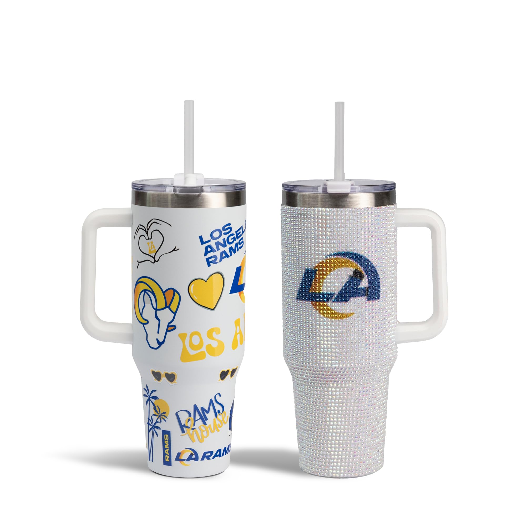 The Memory Company Officially Licensed 2-Pack Game Day Tumblers Team Spirit/Bling, Los Angeles Rams