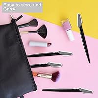 Vista 7 de 12 maquinillas de afeitar para cejas, multiusos, herramientas exfoliantes de dermaplaning, recortadora de cejas con cubierta de seguridad