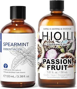 زيت النعناع العطري HIQILI 100 مل وزيت عطر فاكهة العاطفة 150 مل، للاستخدام المنزلي، موزع