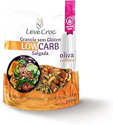 Leve Croc Granola salgada low carb Oliva e Cúrcuma 200g