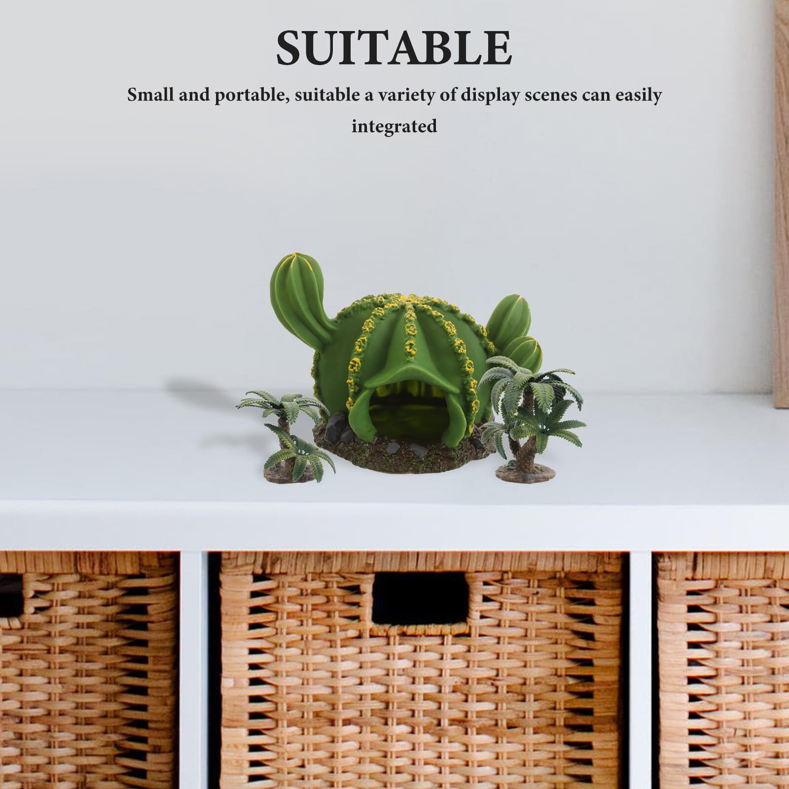 ibasenice 3pezzi Alberi Miniatura Realistici per Decorazione Paesaggistica di Acquario Accessori per Habitat di Rettili Piante di Cactus Simulati Elementi di Paesaggio per Acquario