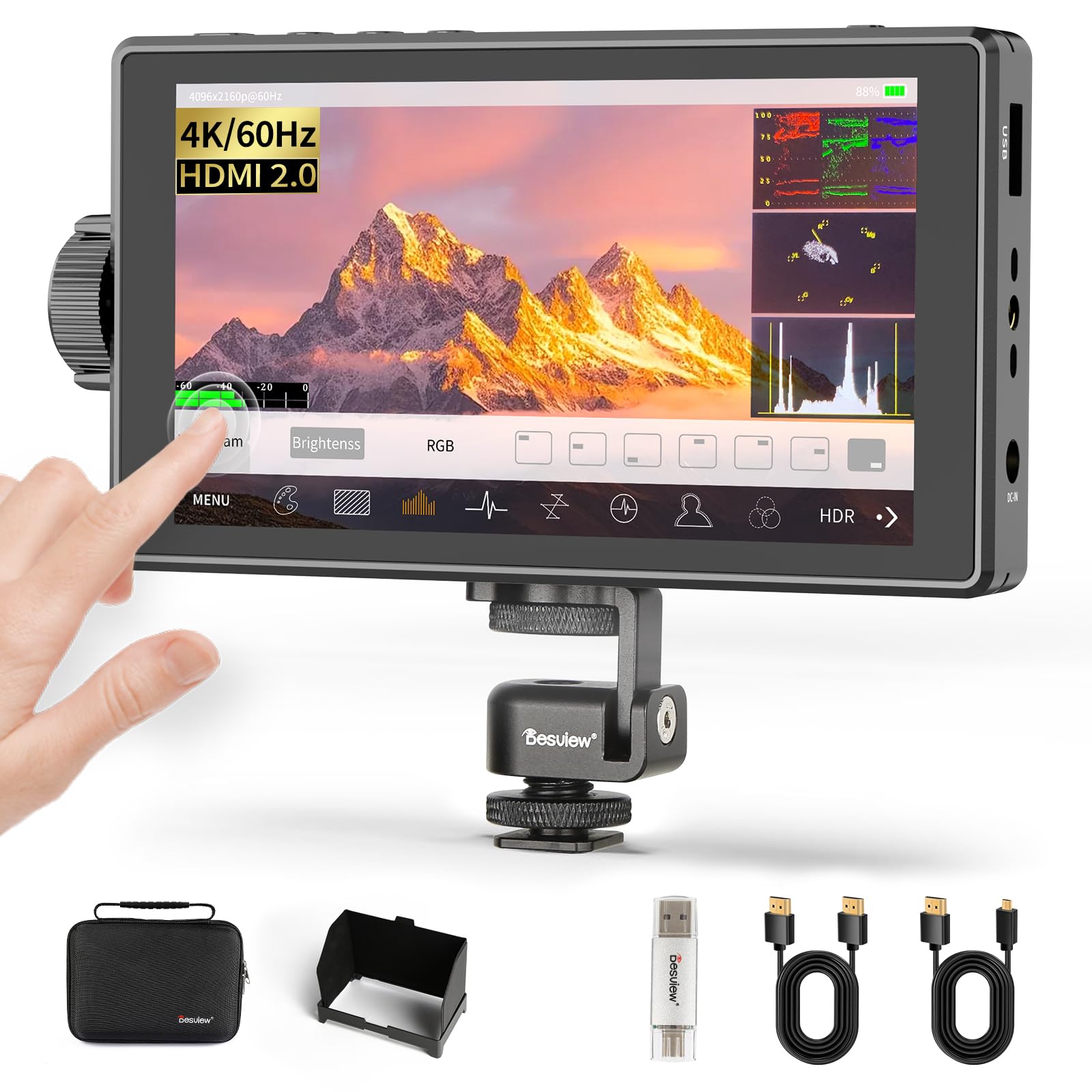 Amazon.co.jp: Desview 5.5インチ 4K HDMI HDR カメラ フィールド