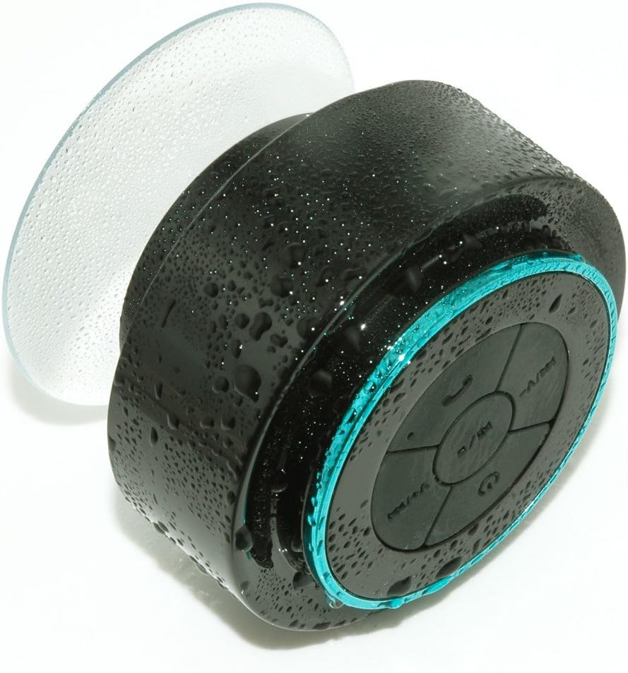 KONG KIM IPX7 100% Waterproof & Dust-Proof Floating Bluetooth Shower Speaker,Bathroom Speaker,with Suction Cup Microphone Crystal Sound, for Phone Tablet Gifts